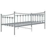 Sofa Bed Frame without Mattress Grey Metal 90x200 cm 324757