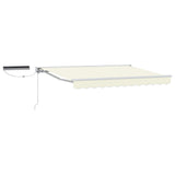 Electric Retractable Awning Cream and White 3.5 x 2 m 3421732