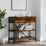 Console Table Smoked Oak 75x34.5x75 cm Engineered Wood 833410