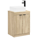 Bathroom Furniture Set Sonoma Oak Engineered Wood 3404224