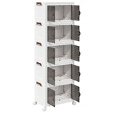 Stackable Storage Box with Wheels 5-Tier 28 L 48,5x29,5x139 cm 4012373