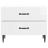 Bedside Cabinet High Gloss White 62 x 34.5 x 47.5 cm 894779