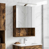 Bathroom Mirror Cabinet with Shelf Smoked Oak 50 x 14.5 x 70 cm 889211