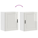 Kitchen Wall Cabinet "Porto" High Gloss White Engineered Wood 854041