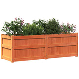 Garden Planter Wax Brown 150x50x50 cm Solid Wood Pine 837486