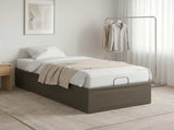 Electric Adjustable Bed Frame Grey 190 x 100 x 33.5 cm Steel 42037348