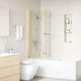 Shower Enclosure Gold 95 x 140 cm ESG Glass and Aluminium 42018540