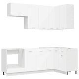Kitchen Unit LYON 8 pcs White Engineered Wood 3438431
