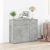 800679 Sideboard Concrete Grey 88x30x70 cm Engineered Wood