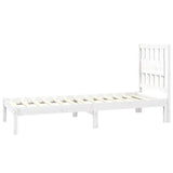 Bed Frame without Mattress White Solid Wood Small Single 3103894