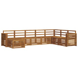 Outdoor Sofa Set 8 pcs Natural Solid Acacia Wood 3375294