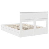 Storage Bed with Drawer White 160 x 200 cm Engineered Wood 3409898