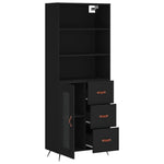 Highboard Black 69.5x34x180 cm Engineered Wood 3189478