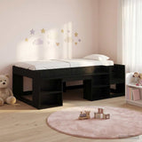 Kids'Bed Frame with Storage Black Oak 90 x 200 cm 3422604