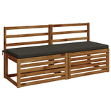 2-Piece Bench Cushions SOEST 2 pcs 100% Polyester Anthracite 949389