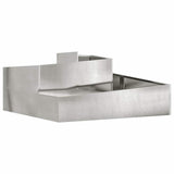 Garden Planter Silver 100 x 100 x 50 cm Stainless Steel 873589