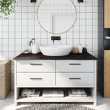 Bathroom Countertop Dark Brown 100x60x2 cm Treated Solid Wood 3156230