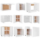 11 Piece Kitchen Cabinet Set Lyon" White Engineered Wood 3067663