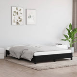 Bed Frame without Mattress Black 135x190 cm Double Double Fabric 349826