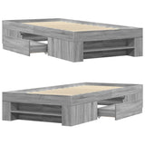 Bed Frame without Mattress Grey Sonoma 100x200 cm Engineered Wood 3295490