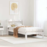 Bed Frame with Headboard without Mattress White 90x200 cm 3306783
