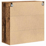 Wall Cabinet with Door Old Wood 80 x 33 x 80 cm Engineered Wood 862114