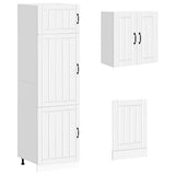 8 Piece Kitchen Cabinet Set Lucca White Engineered Wood 3314801