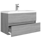 Sink Cabinet with Built-in Basin Grey Sonoma Engineered Wood 3120346