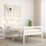 Senior Bed without Mattress White 90x200 cm Solid Wood 3195337