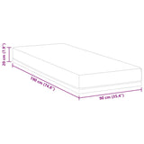 Mattress White and Blue 90 x 190 cm Gel Memory Foam 4106337