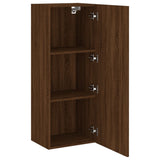 TV Wall Cabinet Brown Oak 40.5x30x102 cm Engineered Wood 836937