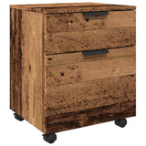 ZNTS Mobile File Cabinet with Wheels Old Wood 45x38x54 cm Engineered Wood 856949