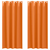 Blackout Curtains with Rings 2 pcs Bright Orange 260 x 140 cm 4107402