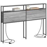 Storage Headboard with Shelf Grey sonoma 150 cm Engineered wood 859758