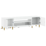 LED TV Cabinet High Gloss White Engineered Wood 896689