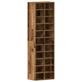 Shoe Cabinet Old Wood 54x34x183 cm Engineered Wood 859384