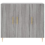 Sideboard Grey Sonoma 90x34x80 cm Engineered Wood 828098