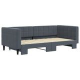 Daybed with Trundle without Mattress Dark Grey 90x190 cm Single 3196782