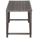 Garden Bench 120 cm Poly Rattan Grey 46211