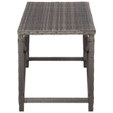 Garden Bench 120 cm Poly Rattan Grey 46211