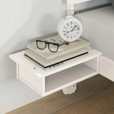 Bed Frame with Headboard White 135 x 190 cm Solid Pine Wood 873455