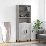Highboard Grey Sonoma 69.5x34x180 cm Engineered Wood 3189283