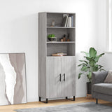 Highboard Grey Sonoma 69.5x34x180 cm Engineered Wood 3189283