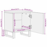 Bedside Cabinet White and Black 40 x 33 x 46 cm 4017968