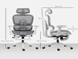 Multi-Adjustable Mesh Office Chair - Grey and White T3398P424985