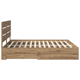 Bed Frame with Drawer Artisan Oak 180 x 200 cm Engineered Wood 3411950