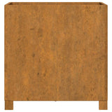 Planter with Legs Rusty 50x50x50 cm Corten Steel 823682
