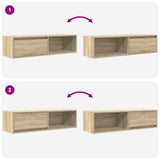 TV Cabinets 2 pcs Sonoma Oak 100x31x25.5 cm Engineered Wood 861477
