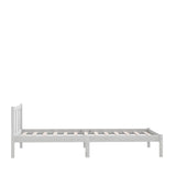 810073 Bed Frame without Mattress White Solid Wood 100x200 cm