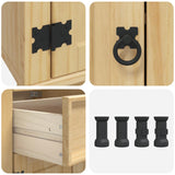 Cabinet SKI Honey Brown 80 x 46 x 81 cm Solid Pine Wood 42007565